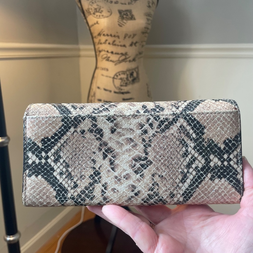 Coach Tan/Brown Python Leather Continental Wallet - image 3